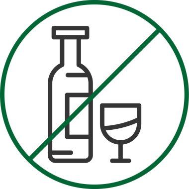 Web kullanımı için Alcoho Basit Vektör Simgesi Yok