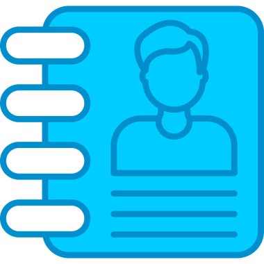 Web kullanımı için Adres Defteri Basit Vektör Simgesi