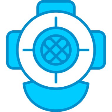 Web kullanımı için Dalış Miğferi Basit Vektör Simgesi