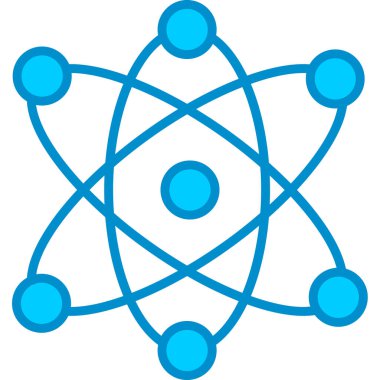 Web Kullanımı için Atom Basit Vektör Simgesi