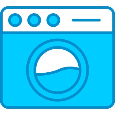 Web kullanımı için Çamaşır Makinesi Basit Vektör Simgesi