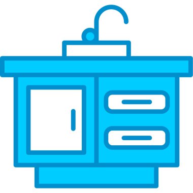Web kullanımı için Mutfak Lavabosu Basit Vektör Simgesi