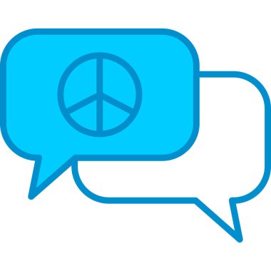 Web kullanımı için Barış Sohbeti Basit Vektör Simgesi