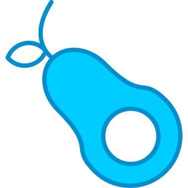 Web kullanımı için Avokado Basit Vektör Simgesi