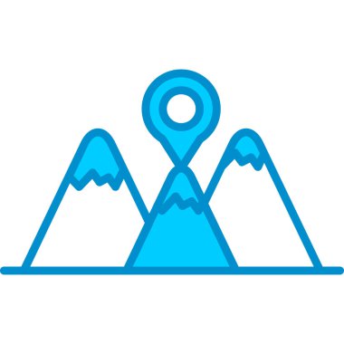 Web Kullanımı için Dağ Basit Vektör Simgesi