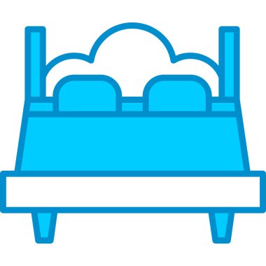 Web kullanımı için Otel Yatağı Basit Vektör Simgesi