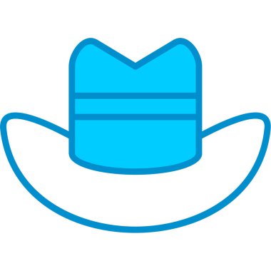 Web kullanımı için Kovboy Şapkası Basit Vektör Simgesi