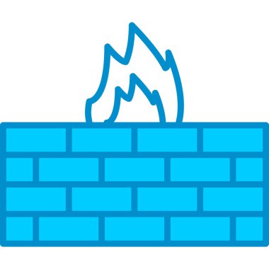 Web kullanımı için Güvenlik Duvarı Basit Vektör Simgesi