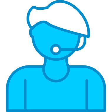 Web kullanımı için Çağrı Merkezi Basit Vektör Simgesi