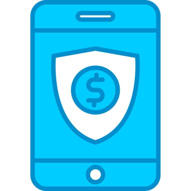 Web kullanımı için Mobil Güvenlik Basit Vektör Simgesi