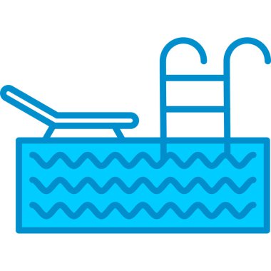 Web kullanımı için Yüzme Havuzu Basit Vektör Simgesi