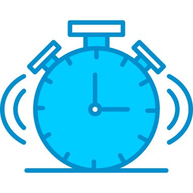 Web kullanımı için Alarm Saati Basit Vektör Simgesi