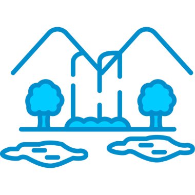 Web kullanımı için Şelale Basit Vektör Simgesi