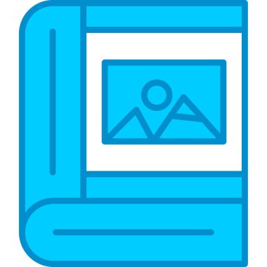 Web kullanımı için Fotoğraf Albümü Basit Vektör Simgesi