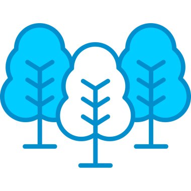 Web kullanımı için Ağaçlar Basit Vektör Simgesi