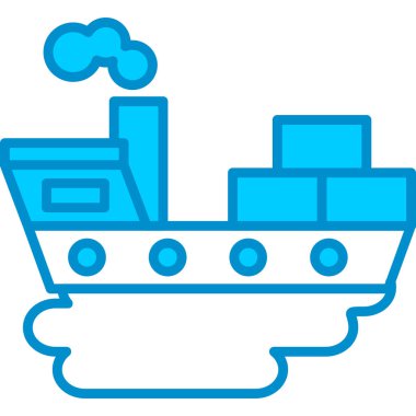 Web kullanımı için Gemi Kirliliği Basit Vektör Simgesi