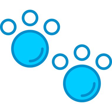 Web kullanımı için Ayak İzi Basit Vektör Simgesi