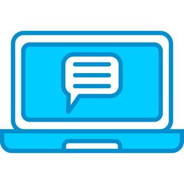 Web kullanımı için Laptop Posta Simgesi Basit Vektör Simgesi