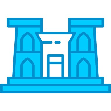 Web kullanımı için Luxor Tapınağı Basit Vektör Simgesi