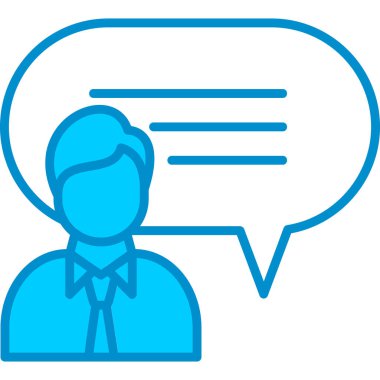 Web kullanımı için Konuşma Baloncuğu Basit Vektör Simgesi