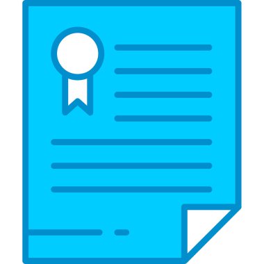 Web kullanımı için Sertifika Basit Vektör Simgesi