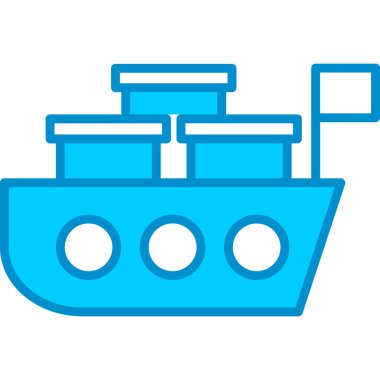 Web Kullanımı için Gemi Simgesi Basit Vektör Simgesi