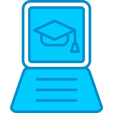 Web kullanımı için Çevrimiçi Öğrenme Basit Vektör Simgesi