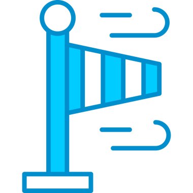 Web kullanımı için Rüzgâr İşareti Basit Vektör Simgesi