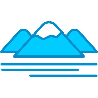 Web Kullanımı için Dağ Basit Vektör Simgesi