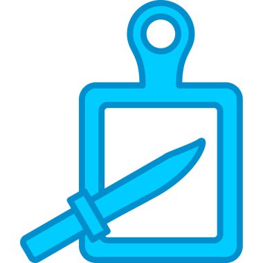 Web kullanımı için Tahta Kesme Simgesi Basit Vektör Simgesi