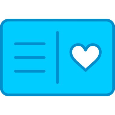 Web kullanımı için basit vektör simgesi kartpostalı