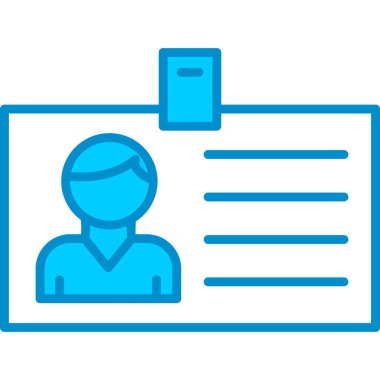 Web Kullanımı için Kimlik Kartı Basit Vektör Simgesi