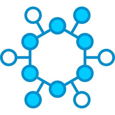 Web kullanımı için Atom Yapısı Basit Vektör Simgesi