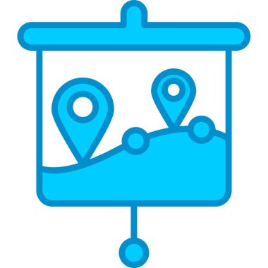 Web kullanımı için Konum Sunumu Basit Vektör Simgesi