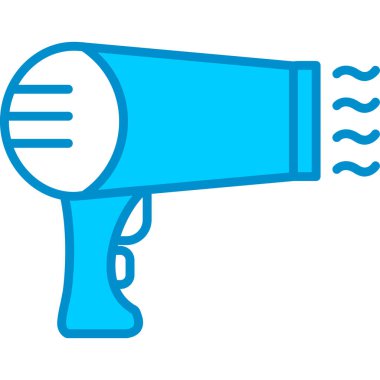 Web kullanımı için Saç Kurutma Simgesi Basit Vektör Simgesi