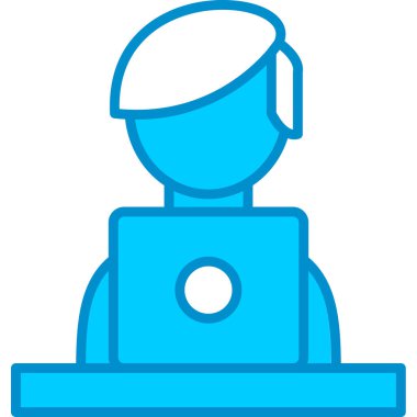 Web kullanımı için Çevrimiçi Çalışma Basit Vektör Simgesi