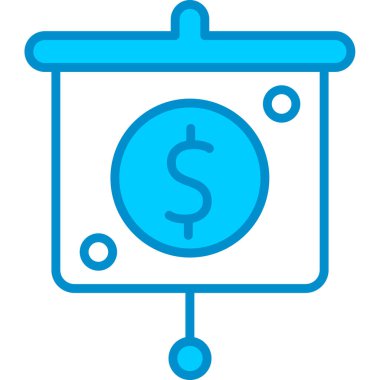 Web kullanımı için Dolar Sunumu Basit Vektör Simgesi