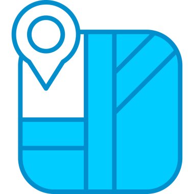 Web Kullanımı için Haritalar Basit Vektör Simgesi