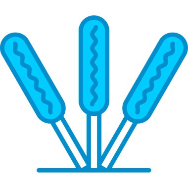 Web kullanımı için Corn Dog Basit Vektör Simgesi