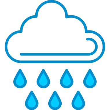 Web kullanımı için Yağmur Basit Vektör Simgesi