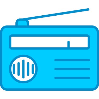 Web kullanımı için Radyo Basit Vektör Simgesi