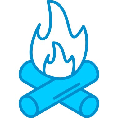 Yangın. Web simgesi basit illüstrasyon