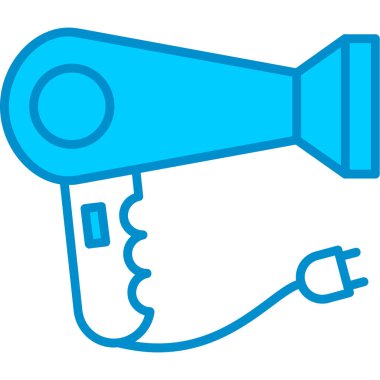 Web kullanımı için Saç Kurutma Simgesi Basit Vektör Simgesi