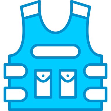 Web kullanımı için Kurşun geçirmez Ceket Basit Vektör Simgesi