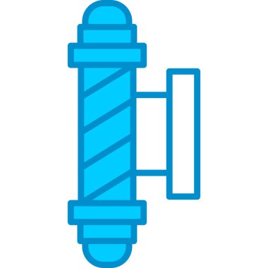 Barber Shop Pole Web Kullanımı için Basit Vektör Simgesi