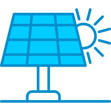 Web kullanımı için Güneş Paneli Basit Vektör Simgesi