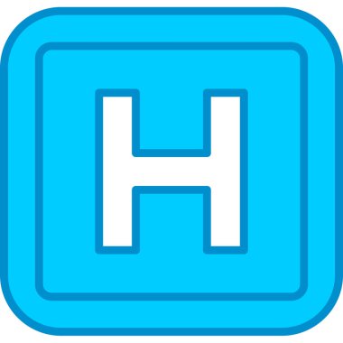 Web kullanımı için Heliport Basit Vektör Simgesi