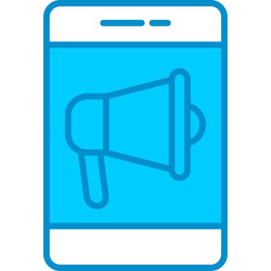 Web kullanımı için Mobil Reklamcılık Basit Vektör Simgesi