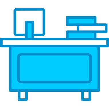 Web kullanımı için Ofis Masası Basit Vektör Simgesi