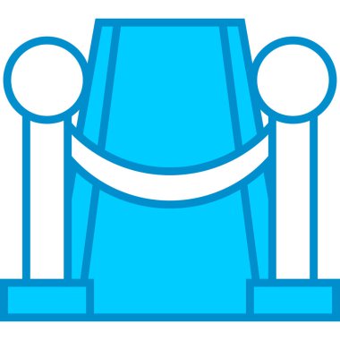 Web kullanımı için Kırmızı Halı Basit Vektör Simgesi